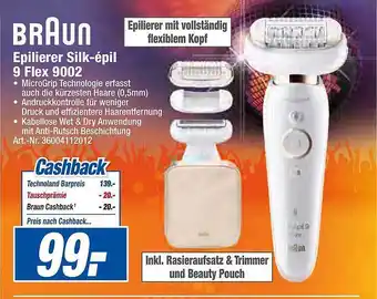 expert Techno Land Braun Epilierer Silk-épil 9 Flex 9002 Angebot