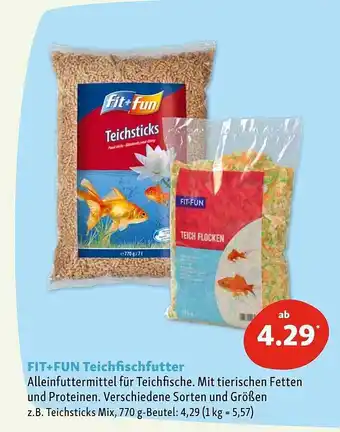 Fressnapf Fit+fun Teichfischfutter Angebot