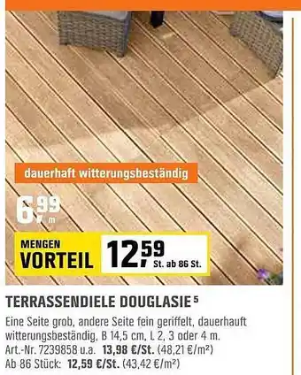 OBI Terrassendiele Douglasie Angebot