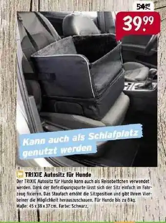 Raiffeisen Markt Trixie Autositz Für Hunde Angebot