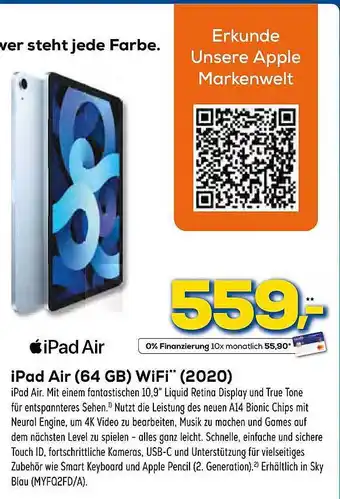 Euronics XXL Ipad Air (64 Gb) Wifi 2020 Angebot