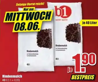 B1 Discount Baumarkt Rindenmulch 40 L Angebot