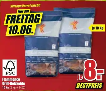 B1 Discount Baumarkt Flammenco Grill Holzkohle 10 kg Angebot