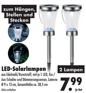 Mäc Geiz LED Solarlampen 2 Lampen Angebot