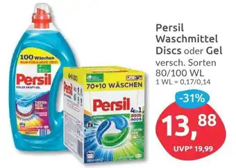 Budni Persil Waschmittel Discs oder Gel 80/100 WL Angebot