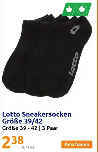 Action Lotto Sneakersocken 39-42 3 Paar Angebot