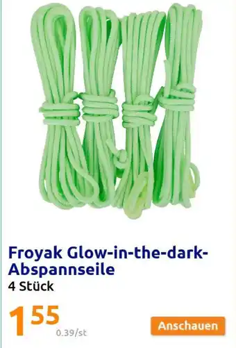 Action Froyak Glow-in-the-dark-Abspannseile 4st Angebot