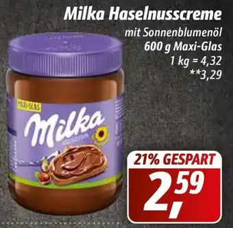 Simmel Milka Haselnusscreme 600 g Maxi-Glas Angebot