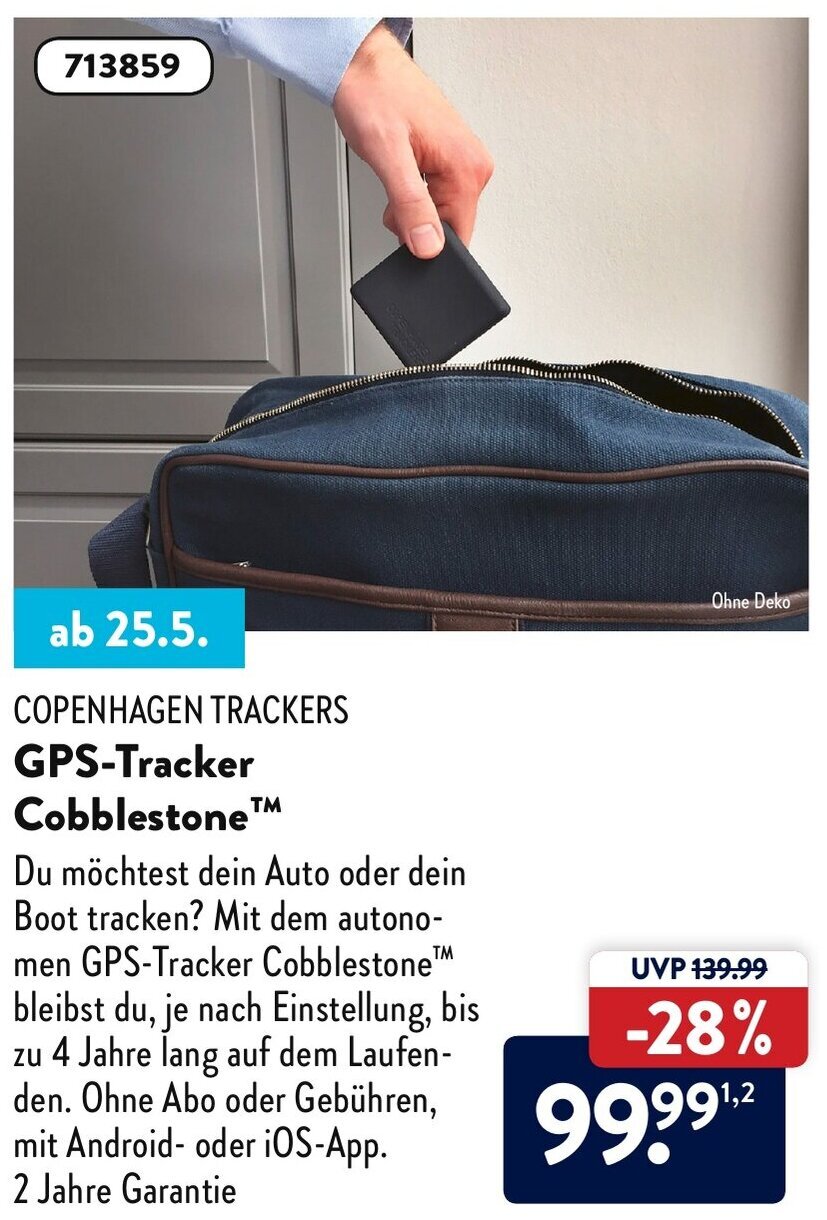 Copenhagen Trackers GPS Tracker Cobblestone Angebot bei Aldi Süd