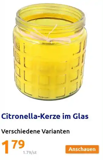 Action Citronella-Kerze im Glas Angebot