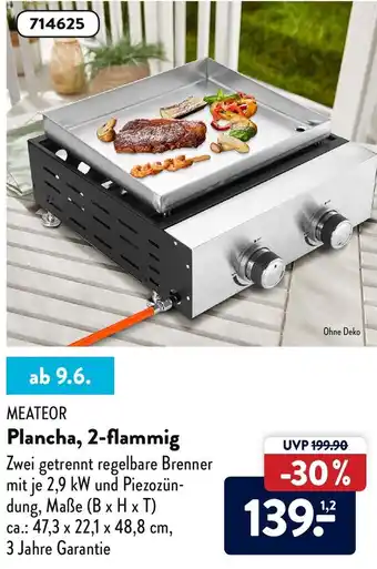 Aldi Süd Meateor Plancha, 2-flammig Angebot