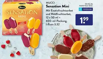 Aldi Süd Mucci Sensation Mini 600 ml Packung Angebot