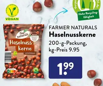 Aldi Süd Farmer Naturals Haselnusskerne 200 g Packung Angebot