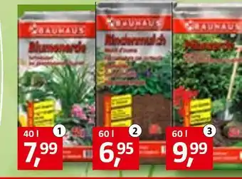 Bauhaus Blumenerde, rindenmulch oder pflanzerde Angebot