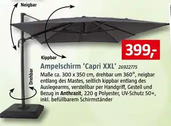Bauhaus Ampelschirm 'capri xxl' Angebot