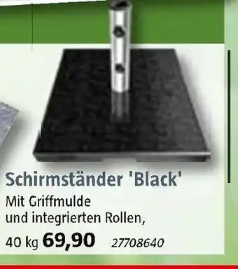 Bauhaus Schirmständer 'black' Angebot