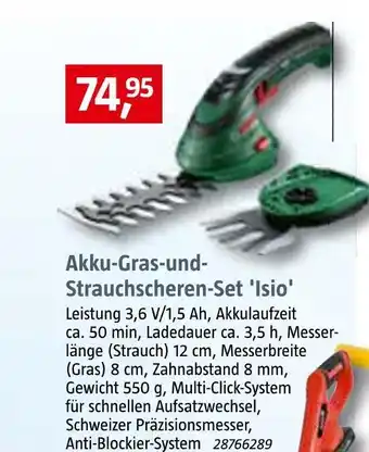 Bauhaus Bosch akku-gras-und strauchscheren-set 'isio' Angebot