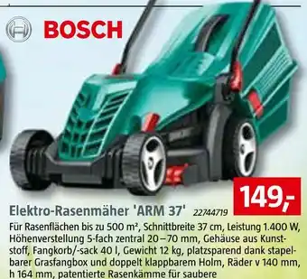 Bauhaus Bosch elektro-rasenmäher 'arm 37' Angebot