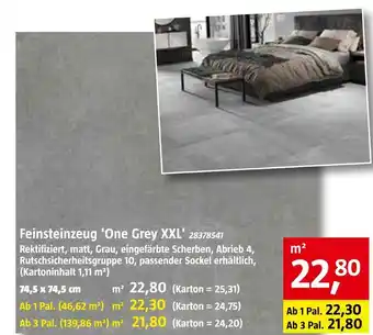 Bauhaus Feinsteinzeug 'one grey xxl' Angebot