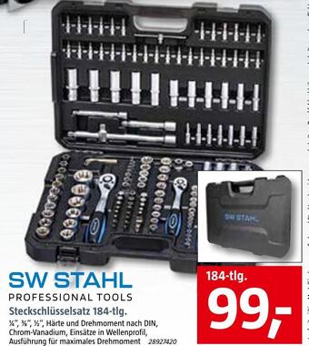 Bauhaus Sw stahl steckschlüsselsatz 184-tlg. Angebot