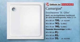 Bauhaus Camargue duschwanne 'st. gilles' Angebot