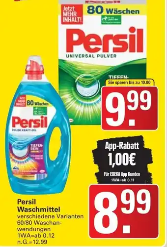 WEZ Persil Waschmittel 60/80 Waschanwendungen Angebot