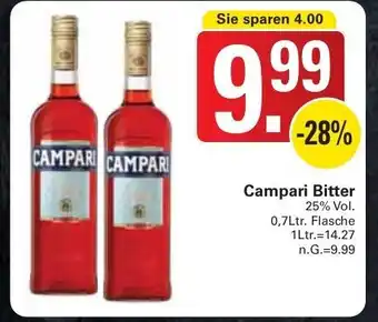 WEZ Campari Bitter 0,7Ltr. Flasche Angebot