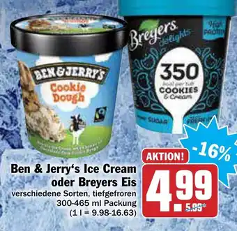 AEZ Ben & Jerry's Ice Cream oder Breyers Eis 300-465 ml Angebot