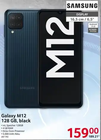 Selgros SAMSUNG Galaxy M12 128 GB, black Angebot