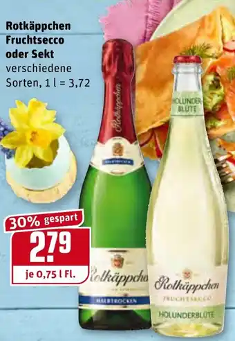 REWE Rotkäppchen Fruchtsecco oder Sekt 0,75 L Angebot