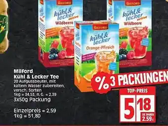Edeka Milford Kühl & Lecker Tee Angebot