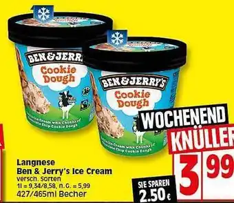 Elli Markt Langnese Ben & Jerry's Ice Cream Angebot