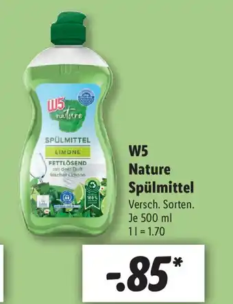 Lidl W5 Nature Spülmittel Angebot