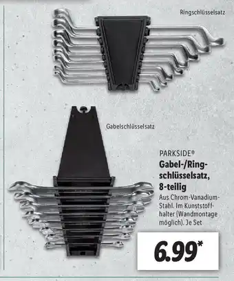 Lidl PARKSIDE Gabel-/Ring- schlüsselsatz, 8- teilig Angebot