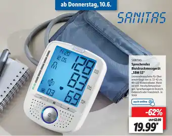 Lidl SANITAS Sprechendes Blutdruckmessgerät Angebot