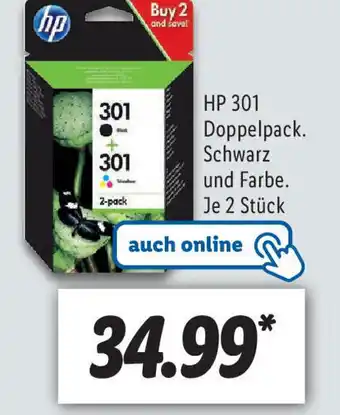 Lidl HP 301 Doppelpack. Schwarz und Farbe. Je 2 Stück Angebot