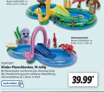 Lidl PLAYTIVE Kinder-Planschbecken, 16 -teilig Angebot