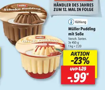 Lidl Müller Pudding mit Soße Angebot