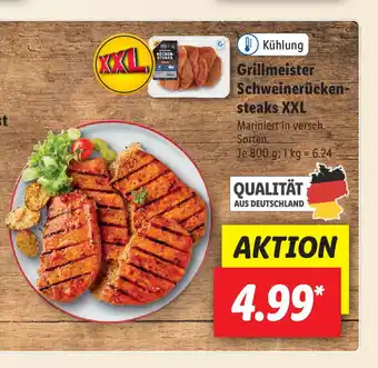 Lidl Grillmeister Schweinerücken-steaks XXL Angebot