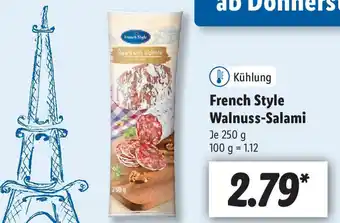 Lidl French Style Walnuss-Salami 250g Angebot