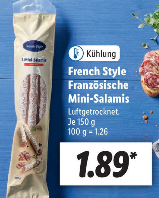 French Style Französische MiniSalamis 150g Angebot bei Lidl