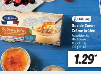 Lidl Duc de Coeur Crème brulee Angebot