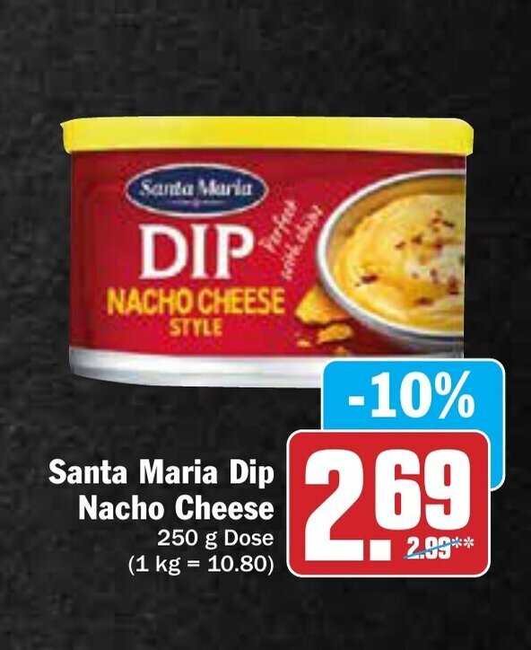 Santa Maria Dip Nacho Cheese 250g Angebot bei AEZ