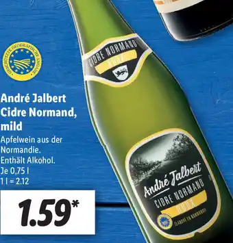 Lidl Andrè Jalbert Cidre Normand, mild Angebot