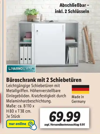 Lidl Büroschrank mit 2 Schiebetüren Angebot