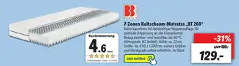 Lidl 7-Zonen Kaltschaum-Matratze , BT 260'' Angebot