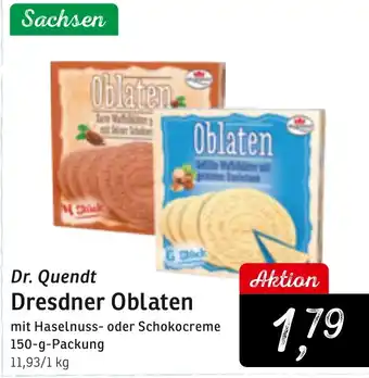 KONSUM Dr. Quendt Dresdner Oblaten 150 g Packung Angebot