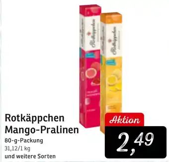 KONSUM Rotkäppchen Mango Pralinen 80 g Packung Angebot