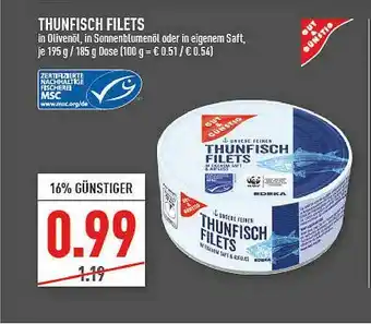 Marktkauf Gut & Günstig Thunfisch Filets Angebot