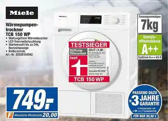 expert Techno Land Miele Wärmepumpentrockner Tcb 150 Wp Angebot